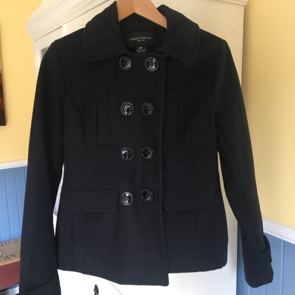 Black Pea Coat - Picture 3 of 7